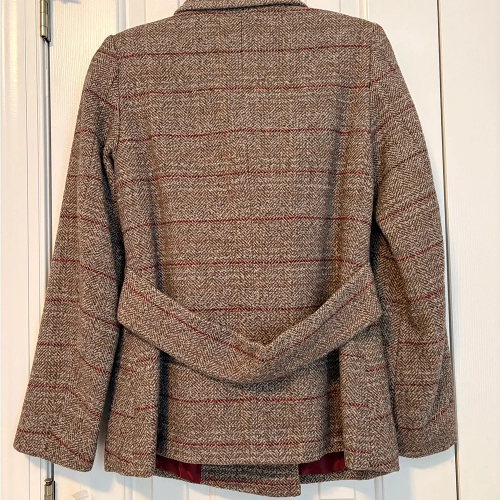 Maralyn & Me Brown Plaid Pea Coat - Picture 2 of 4